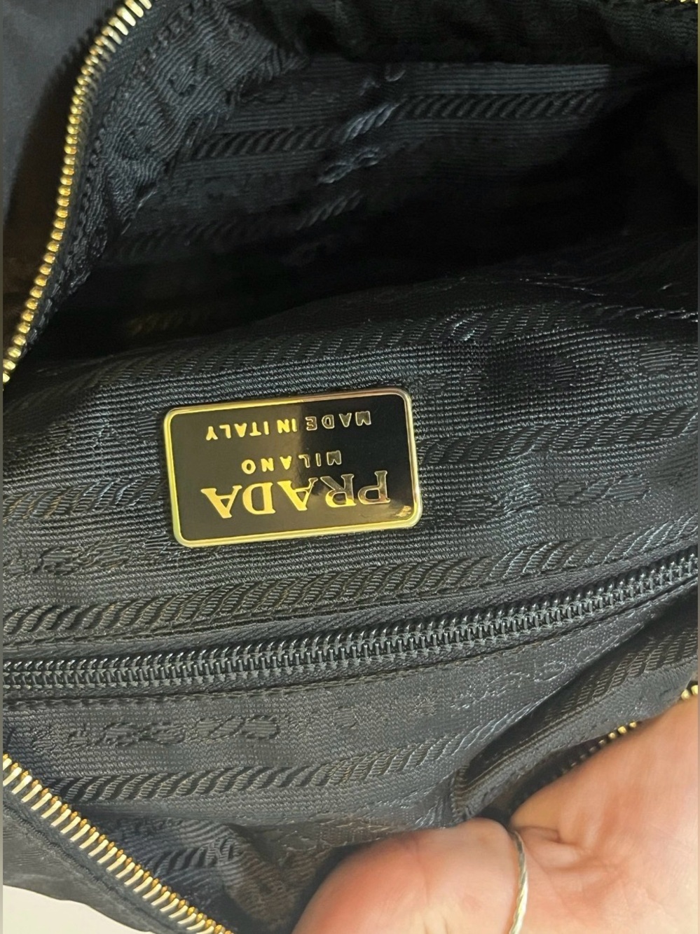 Prada Black Quilted Long Chain Shoulder Bag - Picture 7 of 8